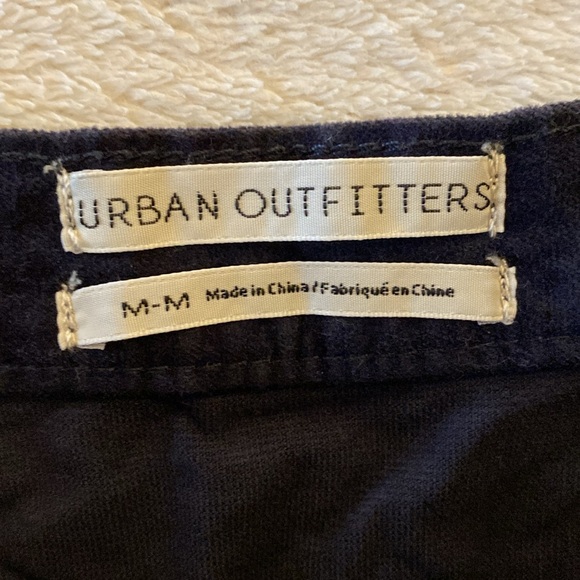 Urban Outfitters Mini Skirt Women’s Medium Navy Button Up Pockets Velour - Picture 6 of 13